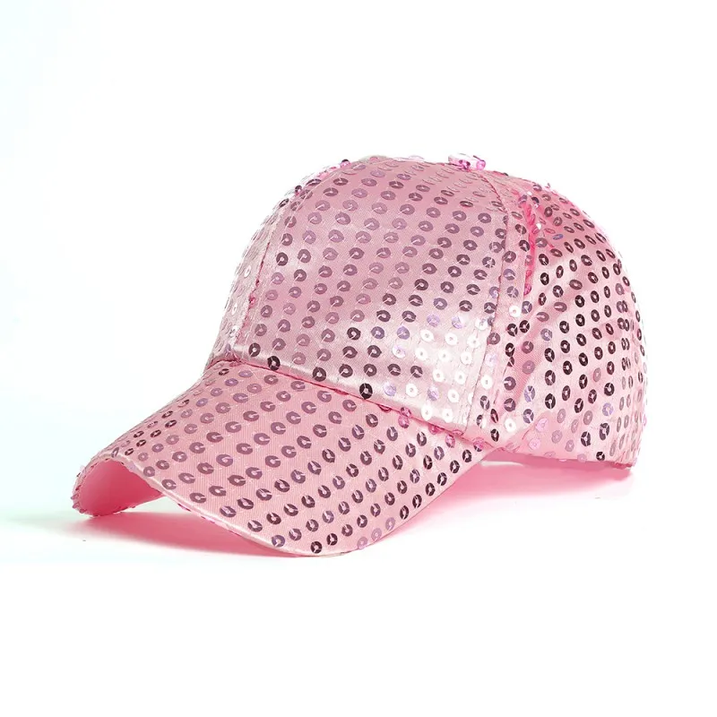 Унисекс Лето Бейсбол кепки блесток для мужчин женщин кепки для сплошной цвет Солнцезащитная Шляпа Snapback Casquette Homme мода г - Цвет: Розовый