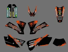 Motocicleta equipe gráficos & fundos decalques adesivos para ktm exc 125 200 250 300 400 450 525 2004