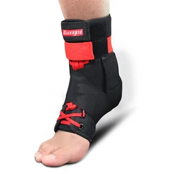 Kuangmi 1 pc Ankle Support Brace Sports Foot Stabilizer Adjustable Ankle SockStraps Protector Football Guard Ankle Sprain Pads