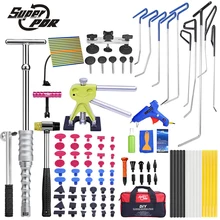 PDR Крюк Инструменты толкатели инструменты для удаления вмятин безболезненные Инструменты для ремонта вмятин Съемник вмятин клеевой пистолет молоток комплект для ремонта кузова автомобиля