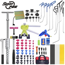 PDR Hook Tools Push Rods Dent Removal Tools Paintless Dent Repair Tools Car Body Repair Kit dent lifter puller glue gun hammer