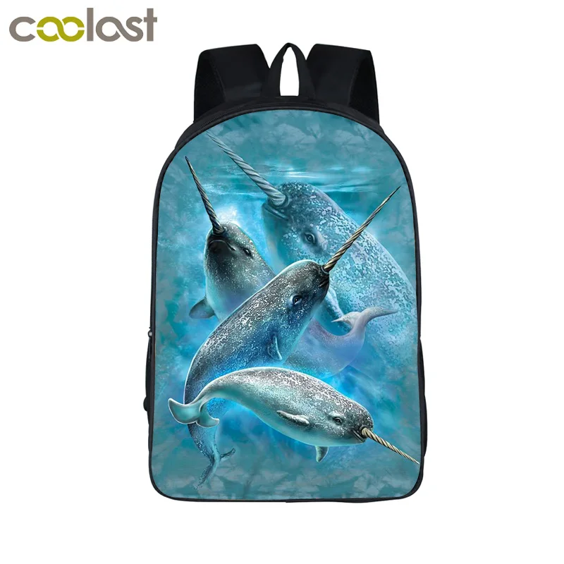 

Cartoon Kawaii Narwhal Backpack For Teenage Girls Cute Sea Unicorn Mermaid Children School Bags Backpack Best Gift Kids Book Bag
