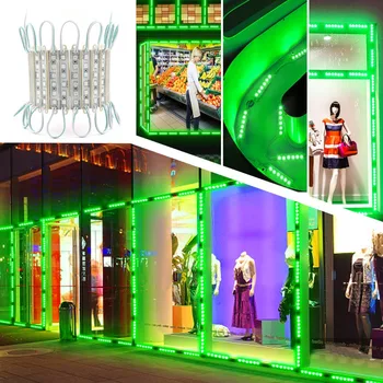 

Super Bright SMD 5054 LED Module Light 6LEDs DC12V Waterproof Store Window Lights LED Advertisement Module Light Lamps (Green)