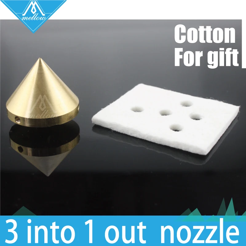 3D printer Diamond Hotend Sharper Copper Brass Multi Color Nozzle 3 IN 1 OUT 1.75/0.4mm V6 Nozzles for Reprap Prusa I3 kit