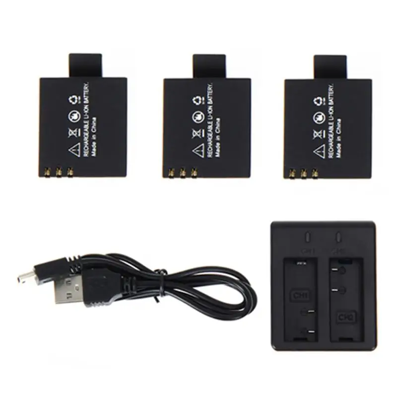 3 pcs 3 7V 900mAh font b Li ion b font Camera Rechargeable font b Battery