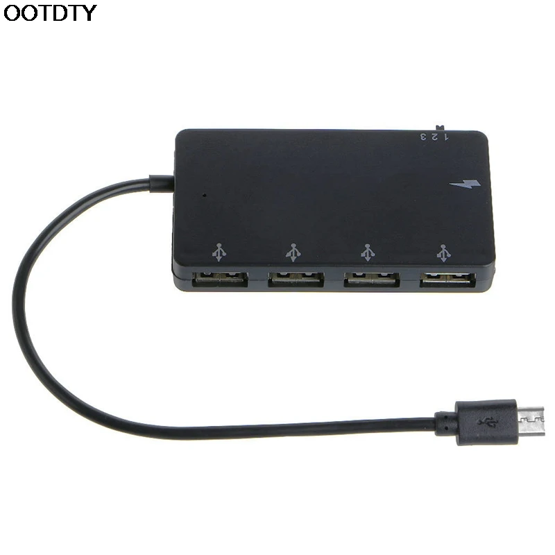 

Micro USB OTG 4 Port Hub Power Charging Adapter Cable For Smartphone Tablet #L059# new hot