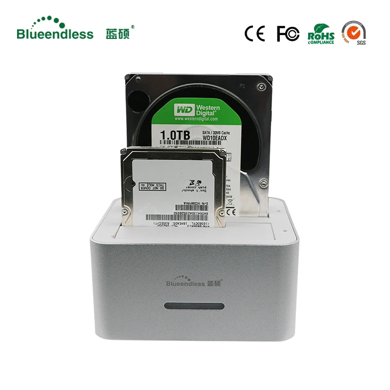 Aluminum dock station 2.5" case hard disk enclosure case hd externo