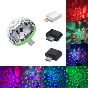 

Car USB Mini Atmosphere Lamp Portable USB Disco Light Home Party Light Karaoke LED Decoration Sound Control Motorcycle DJ Light