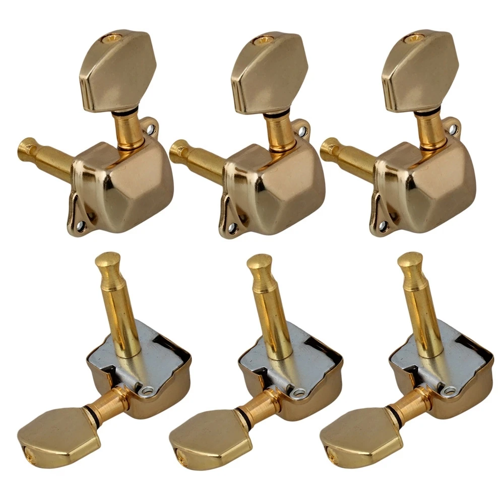 

Gold Semiclosed Guitar Tuning Pegs Machine Heads 3L3R NEW