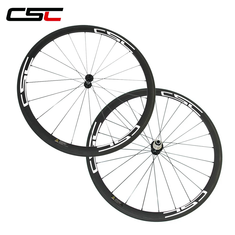 Best CSC only 1420g carbon 38mm clincher Bicycle Racing wheels 23mm width with Powerway R13 hub 1