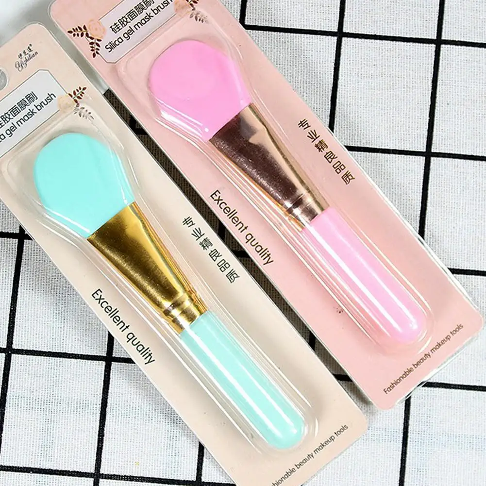 

Soft Slicone head makeup brushes professional Facial Face Mask Mud Mixing Skin Care tool Beauty Makeup Brush Cosmetic