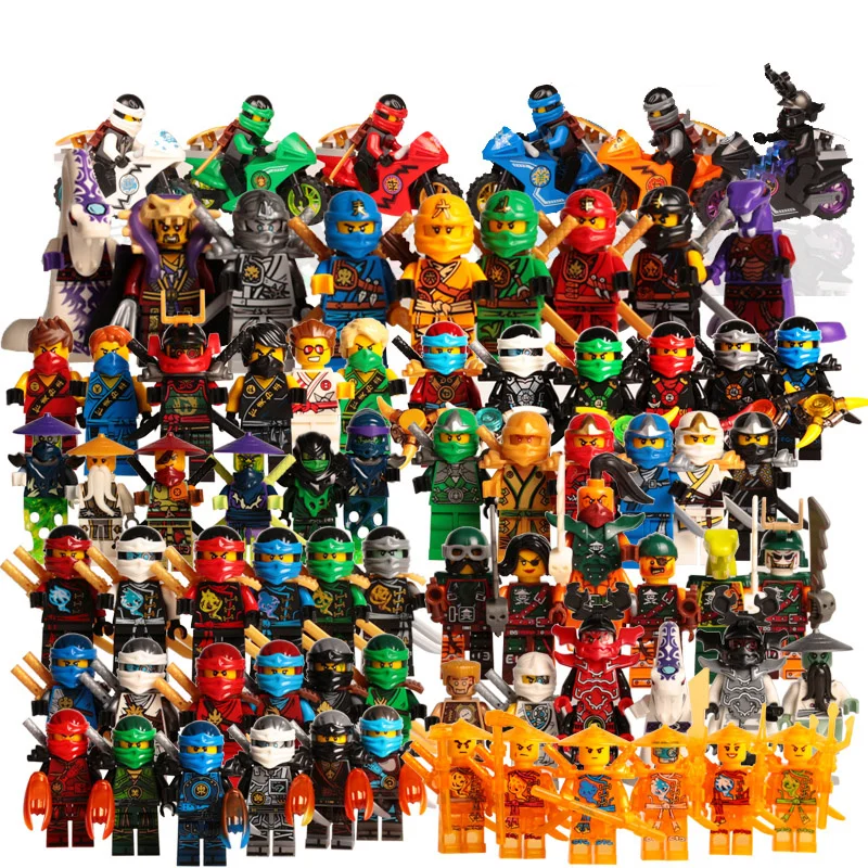 1pcs Ninja Kai Cole Jay Zane Lloyd Nya Building Blocks Figures Kids Toy Gift Compatible Legoingly