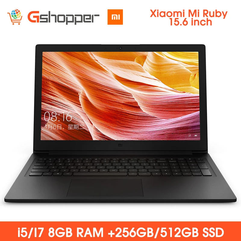 2019 Xiaomi Mi Ruby 15,6 дюймов ноутбук Windows 10 Intel Core i5/I7 четырехъядерный 8 Гб ram 256 ГБ/512 ГБ SSD ноутбук Fingerprin - изображение