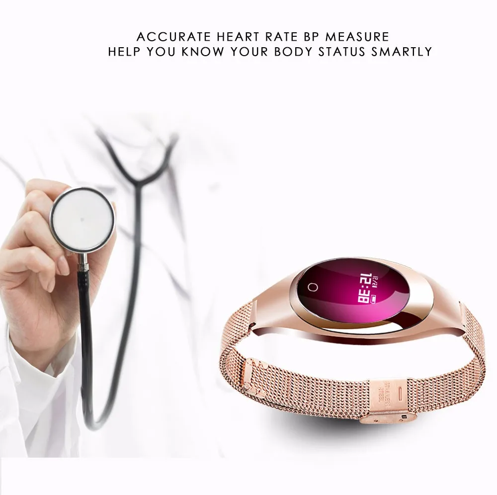 Смарт-часы Z18 подарок на День святого Валентина для женщин кровяное давление и кислород крови и сердце rateMonitor Смарт-часы-браслет шагомер pk S3 H8