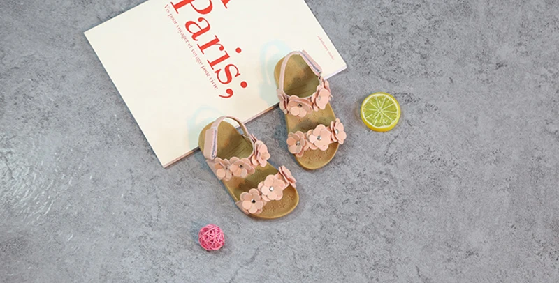 Летние Новинки для девочек цветы конфеты цветные дышащий открытый носок ребенок принцесса сада обувь#1