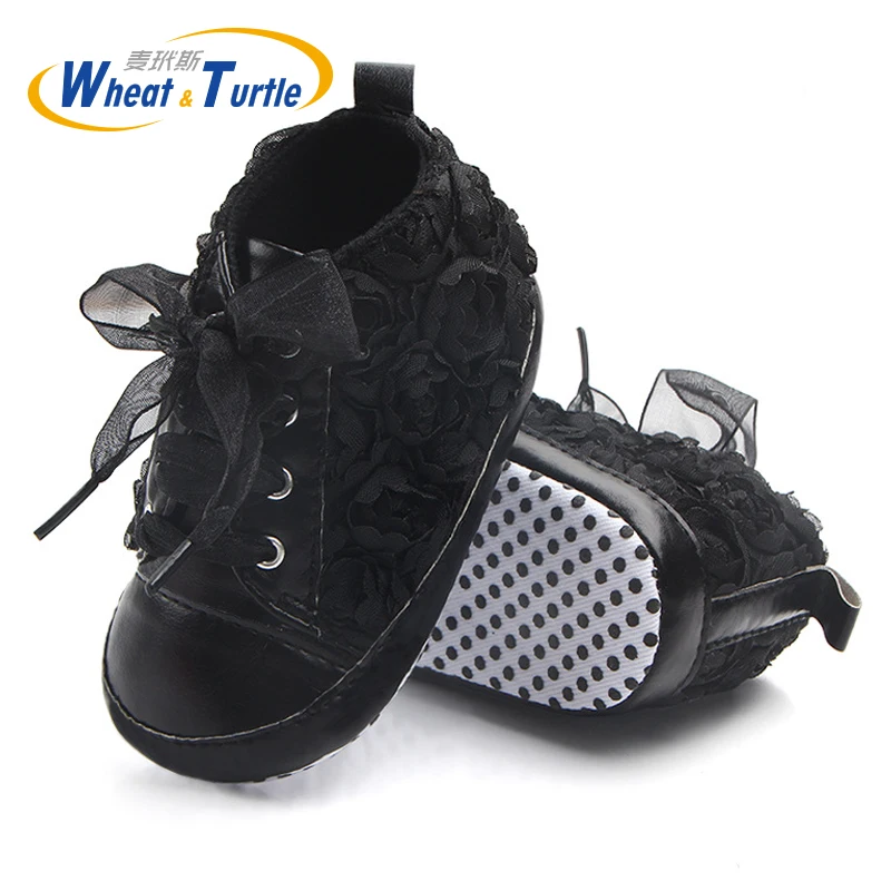 

Infant Newborn Baby Girls Polka Dots Heart Autumn Lace-Up First Walkers Sneakers Shoes Toddler Classic Casual