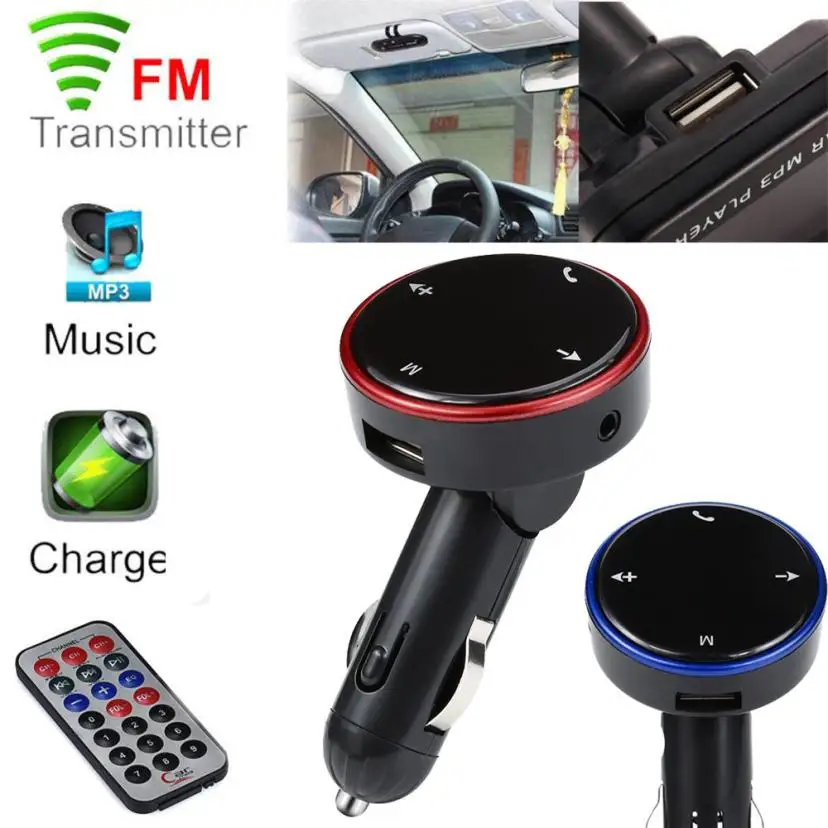 

newWireless Car Kit MP3 Player Radio FM Transmitter SD USB Charger Remote Charging car charger portable charger usb adapter