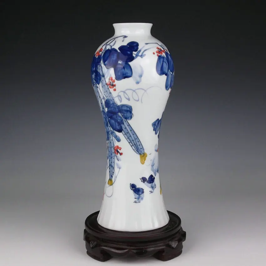 Jingdezhen cerâmica porcelana vaso de cerâmica mão-pintado