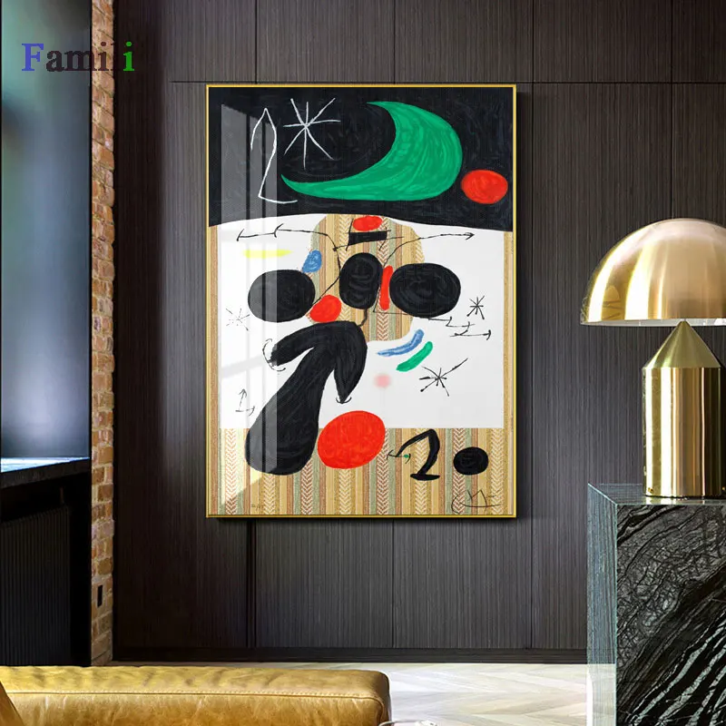 Joan Miro affiche винтажные абстрактные акварельные настенные художественные плакаты и принты, известная картина на холсте, украшение для дома в гостиную