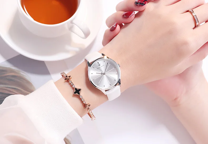 Женские наручные часы из натуральной кожи, кварцевые Брендовые женские часы с Микки Маусом, водонепроницаемые женские часы для движения