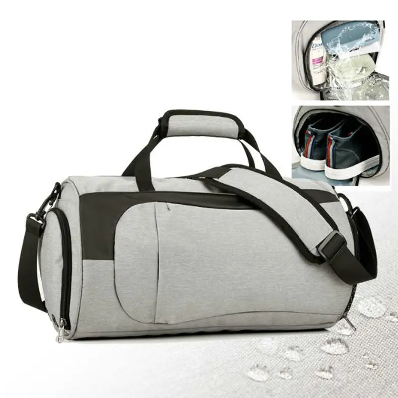 

Men Gym Bags With Shoe Compartment Women Waterproof Sport Yoga Bags Lightweight Travel Duffel Bags Swimming Storage Pool Bags