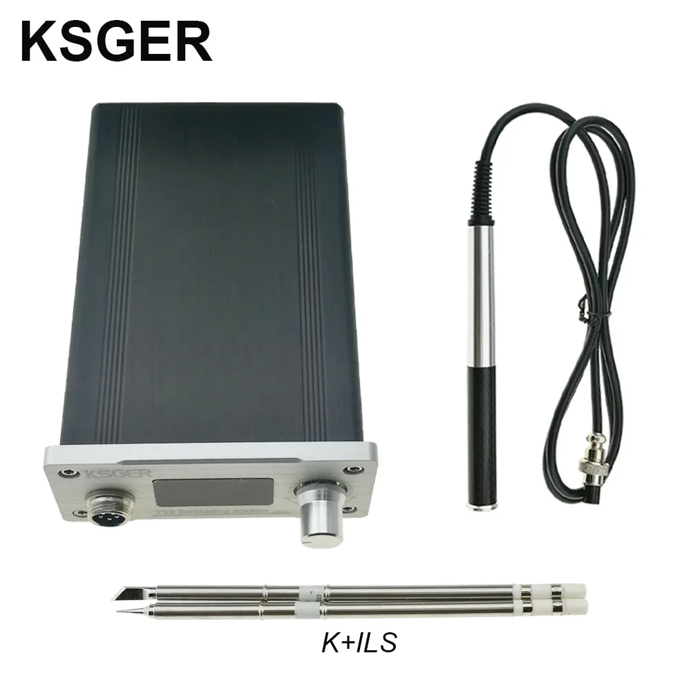 KSGER V2.1S STM32 OLED T12 контроллер температуры металлический чехол Крышка паяльник станция 9501 паяльная ручка с батареей - Цвет: SET 4