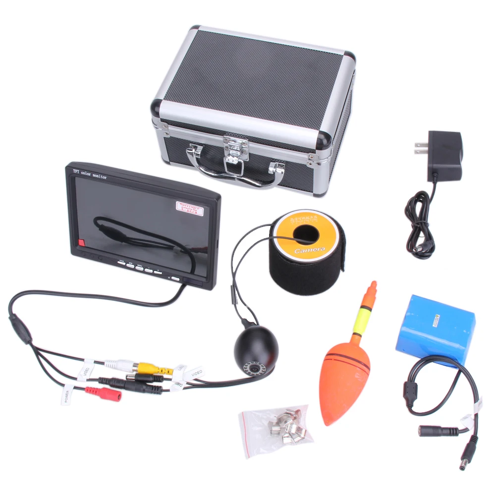 

30M Professional Fish Finder 7 Inch LCD Monitor 1000TVL Camera Underwater Fishing Video Camera Monitor With Luxury Aluminum Case