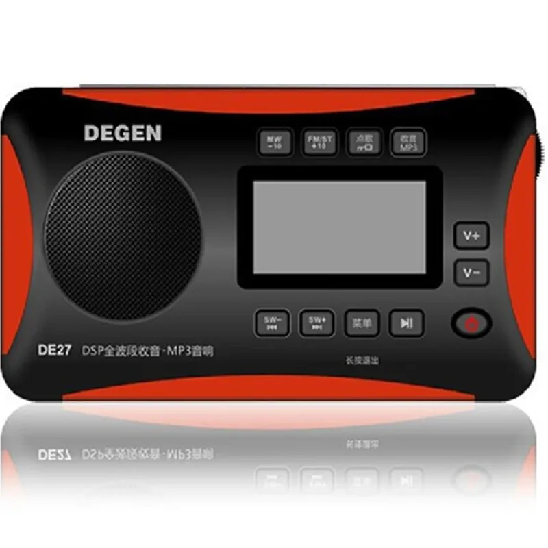 Оригинальный DEGEN de27 fm Радио стерео МВт/SW dsp цифровой приемник Мир группа MP3-плееры