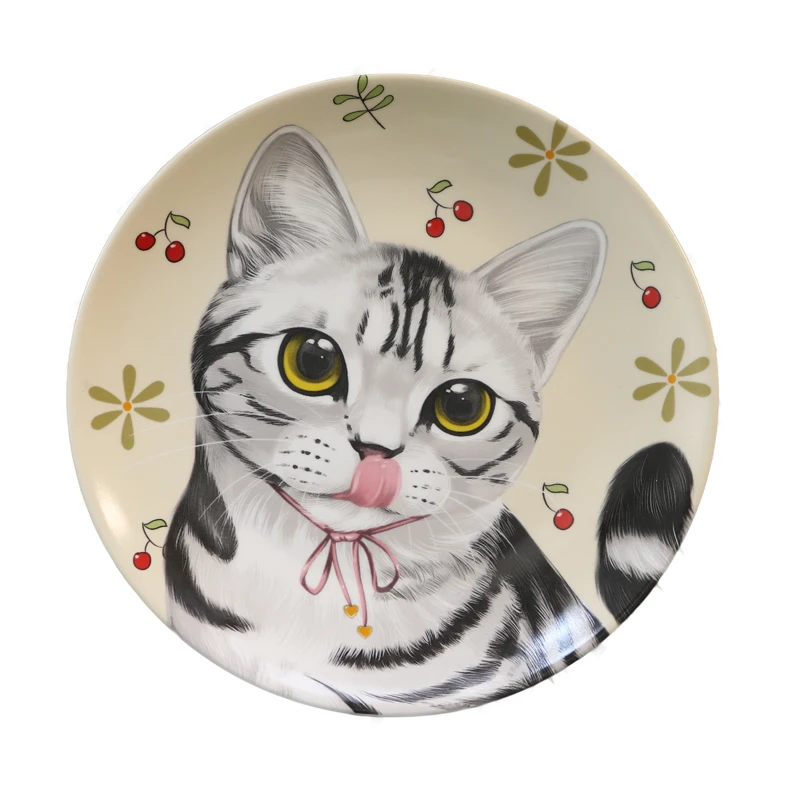 [MPK Pet Store] дизайнерская тарелка с кошкой, отличный выбор в качестве рождественского подарка
