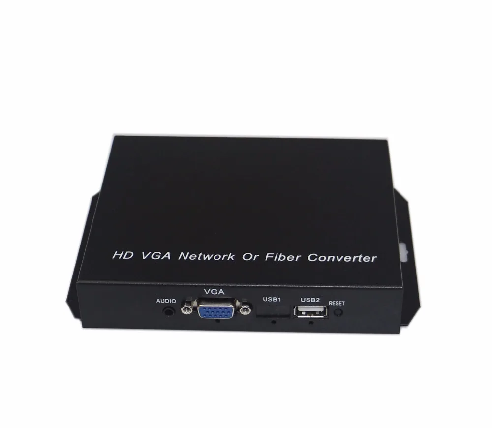 

VGA KVM fiber optic converter VGA USB mouse and keyboard Audio KVM Extender support cascade series split screen transmission
