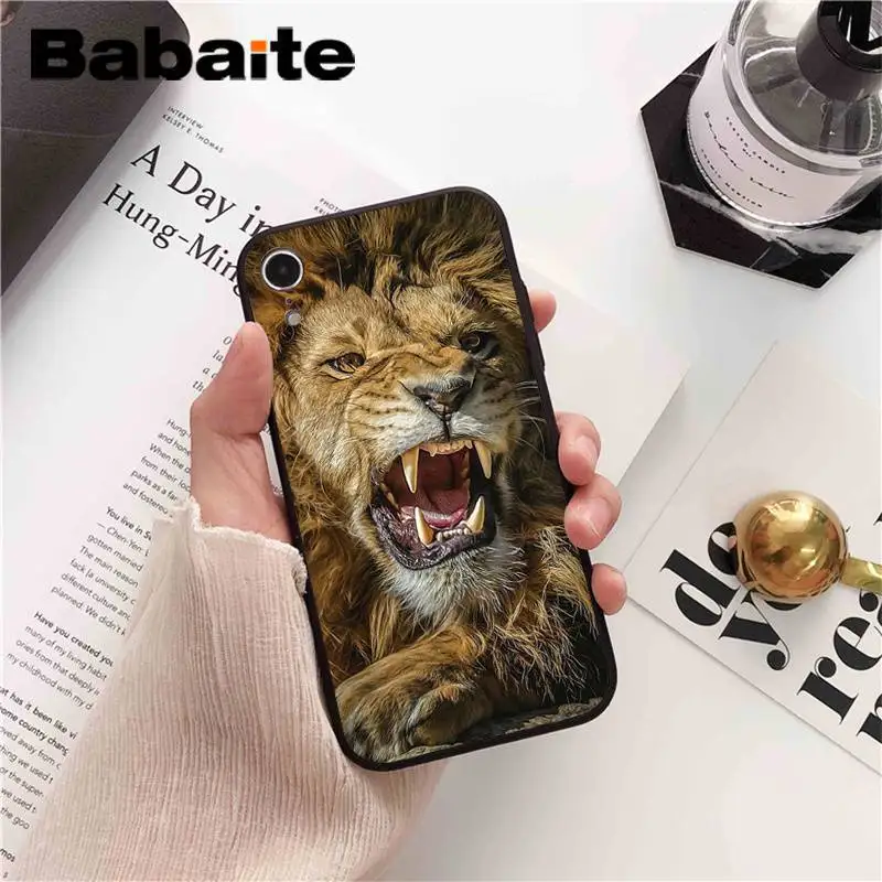 Babaite лев тигр Волк Шаблон Coque Оболочка Чехол для телефона для iPhone X XS MAX 6 6s 7 7plus 8 8Plus 5 5S SE XR 11 11pro 11promax - Цвет: A5