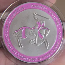 40 мм фиолетовый Серебряный посеребренный сувенир медаль