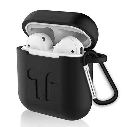 Caletop чехол для Airpods беспроводное покрытие для наушников для Airpod аксессуары i12 i10 TWS наушники защитные наушники мягкий чехол s - Цвет: Black Case