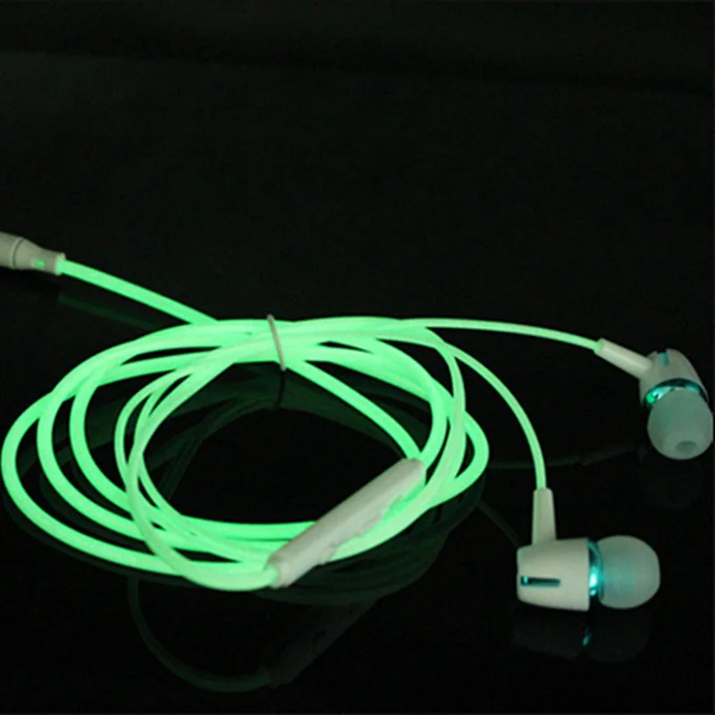 

Luminous Earphone Wired Glowing Headset with Mic Volume Control 3.5mm Jack Bass Earbud for Huawei Xiaomi IPhone Phone PC Mp3 Mp4