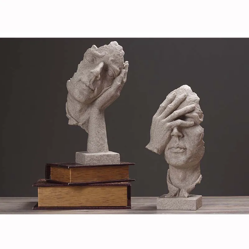 Resin Crafts Modern Figurines Miniatures Ornament Vintage Living Room Office Library TV Wine Cabinet Home Decor Accessories gift (3)