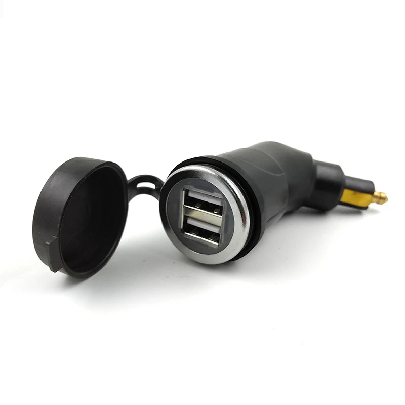 

Black Dual USB Charger Motorbike Moto Charger For Hella BMW DIN Motorcycle Cigarette Lighter Socket Adapter With Ant-dust Cover