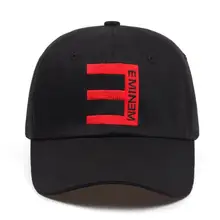 Кепка с вышивкой Эминем мужские и женские хип-хоп Регулируемый головной убор Бейсболка Snapback s черные солнцезащитные шапки