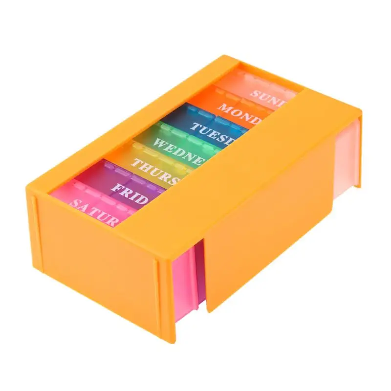 

7 Day Weekly Medicine Cases Travel Pill Splitters Cases Drug Daily Medication Container Reminding of Health Care Tool