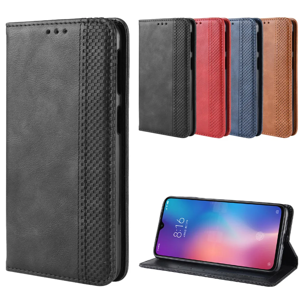 Luxury Retro Slim Leather Flip Cover For Xiaomi Mi 9 Mi9 Transparent Explorer Edition Case Wallet Card Stand Magnetic Book | Мобильные
