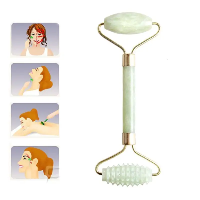 Face Roller Massager Atural Stone Facial Slim Lifting Tool Natural Jade Wrinkle Remove Skin Beauty Care Massage | Красота и здоровье