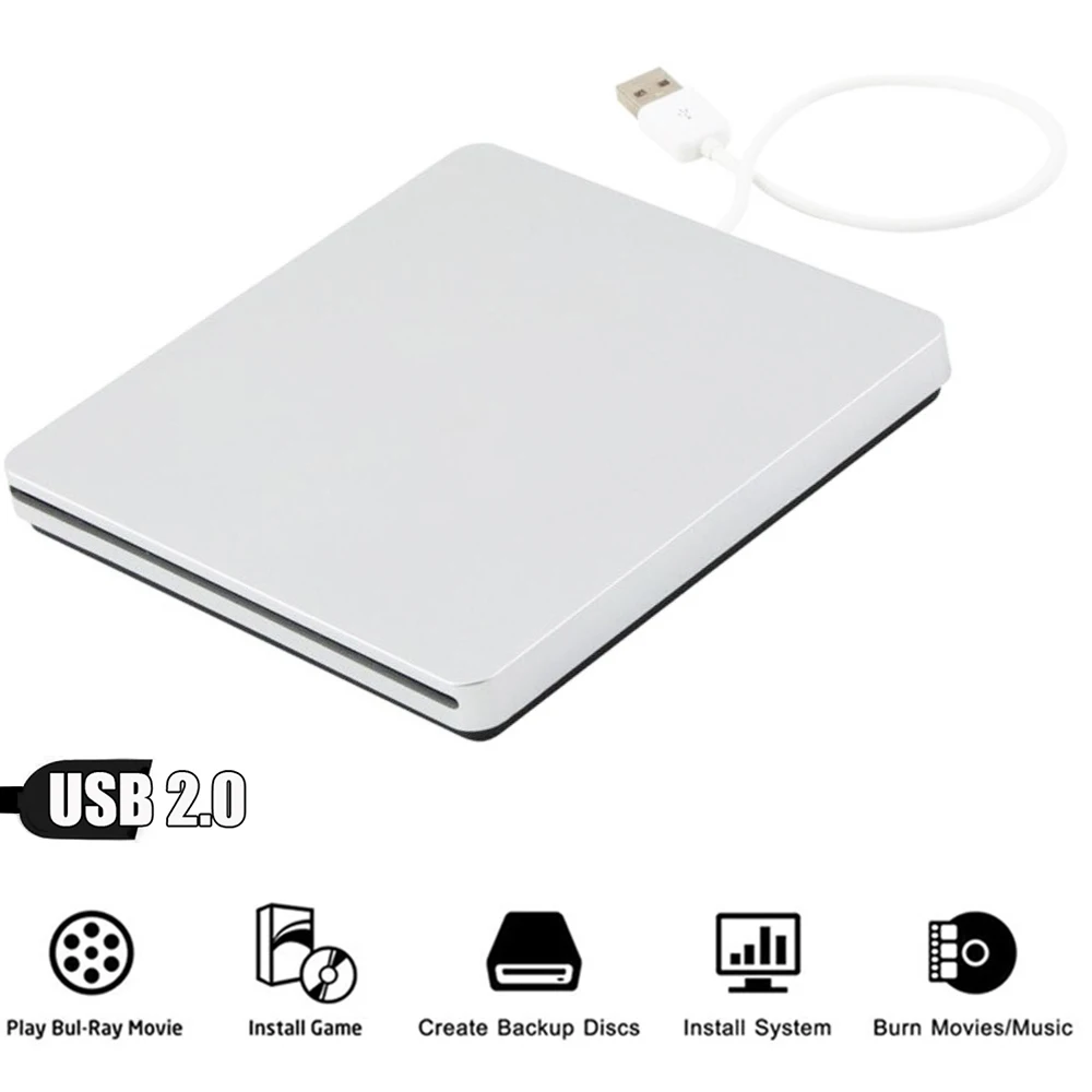 Для Apple Mac Book Pro MacPro MacBookPro компьютер USB 2,0 привод 8X DVD плеер DVD-ROM Combo 24X CD-R горелки внешний тонкий привод