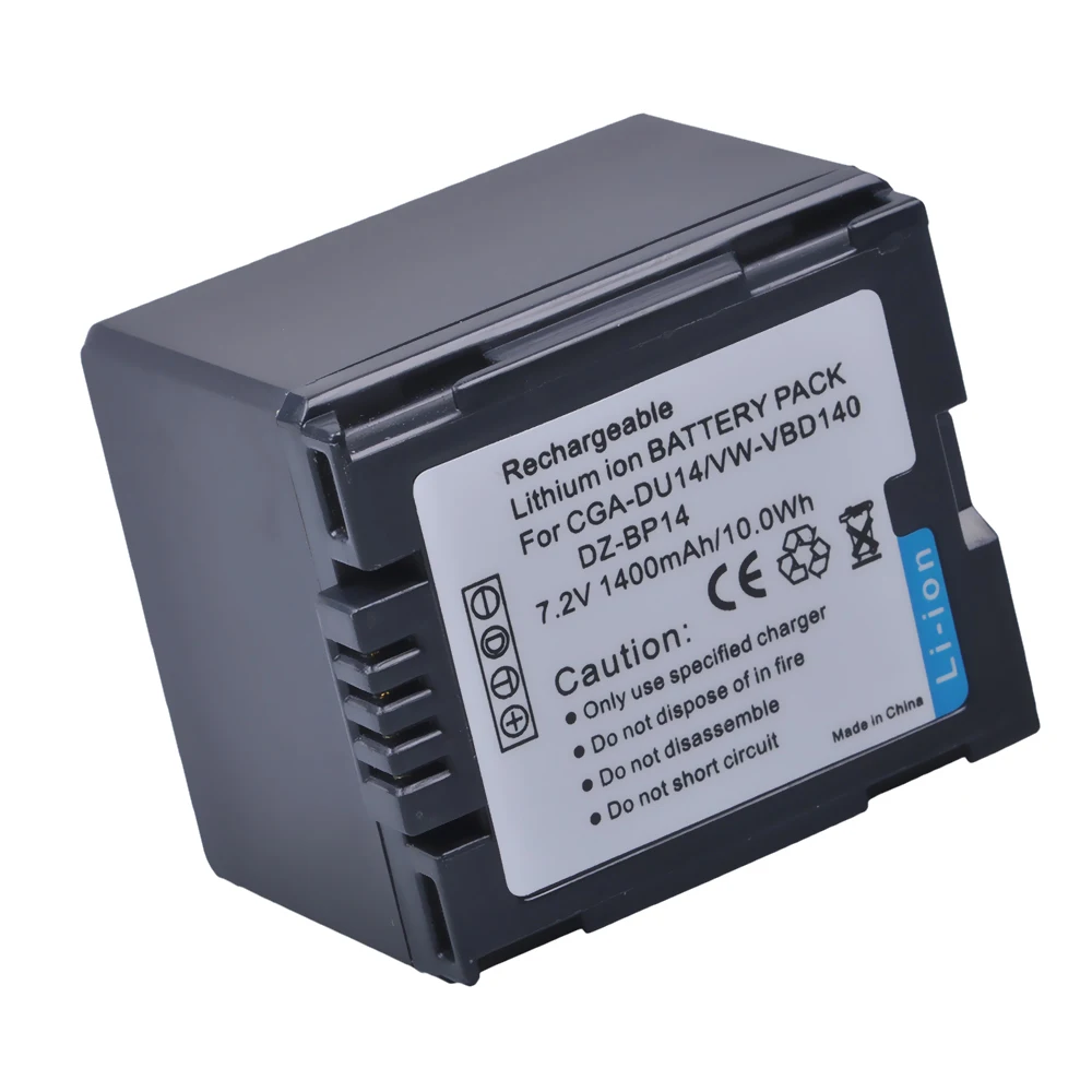 PowerTrust 1Pc 7 2 V 1400mAh CGA DU14 Аккумулятор для камеры Panasonic DU06 DU07 NV GS10/M50 VDR M70|camera battery|cga