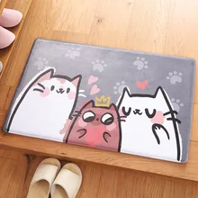 

3 Sizes Cats Drawing Mat For Bathroom Kitchen Wash-basin Toilet Rug For Floor Bedroom Living Room Carpet Anti-Slip Absorbent