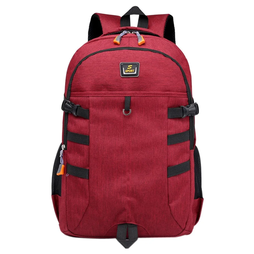 Большой Вместительный рюкзак мужская дорожная сумка для компьютера дорожная сумка унисекс рюкзак большой вместительный нейлоновые сумки студенческие мужские сумки# YL5 - Цвет: Красный