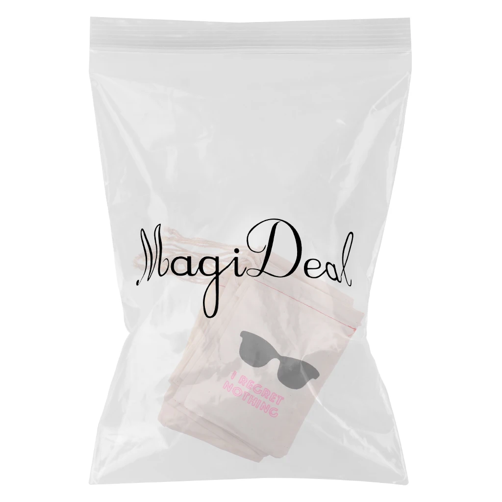 10 PCS Regret Nothing Cotton Muslin bags Hangover Kits Bachelorette Party Bag For party wedding prom Christmas party