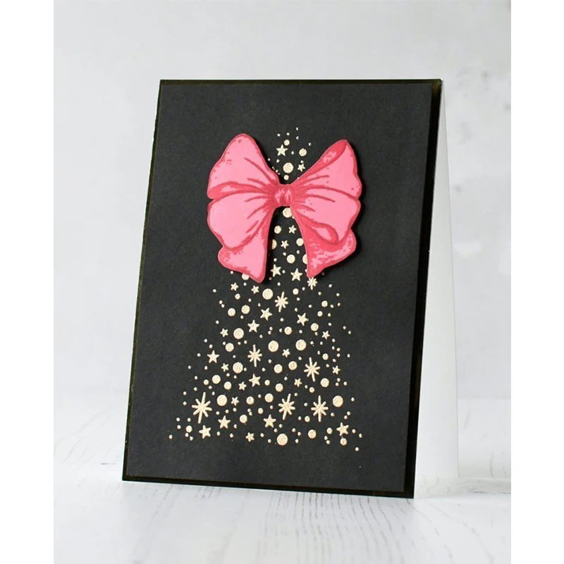 

Merry Christmas Tree Embellish Border Clear Stamps for Scrapbooking Decorative Album Cards Paper Crafts Transparent Stamp 6*8 in