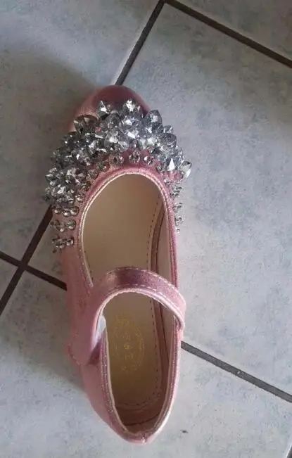Обувь для девочек; детская кожаная обувь; цвет золотой, розовый, серебряный; сезон весна-осень; модные детские блестящие стразы; обувь принцессы для девочек