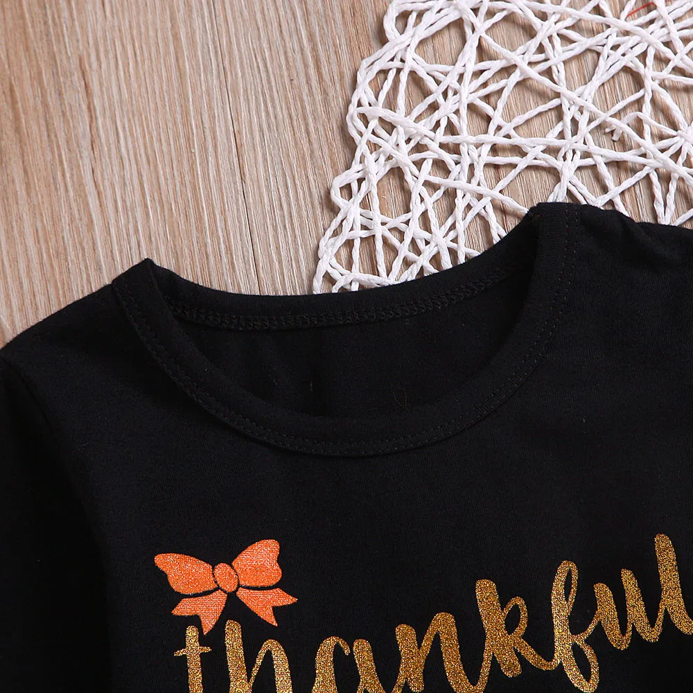 Toddler Kids Baby Girl Letter Bow Tutu Tulle Dress Thanksgiving Outfits Clothes