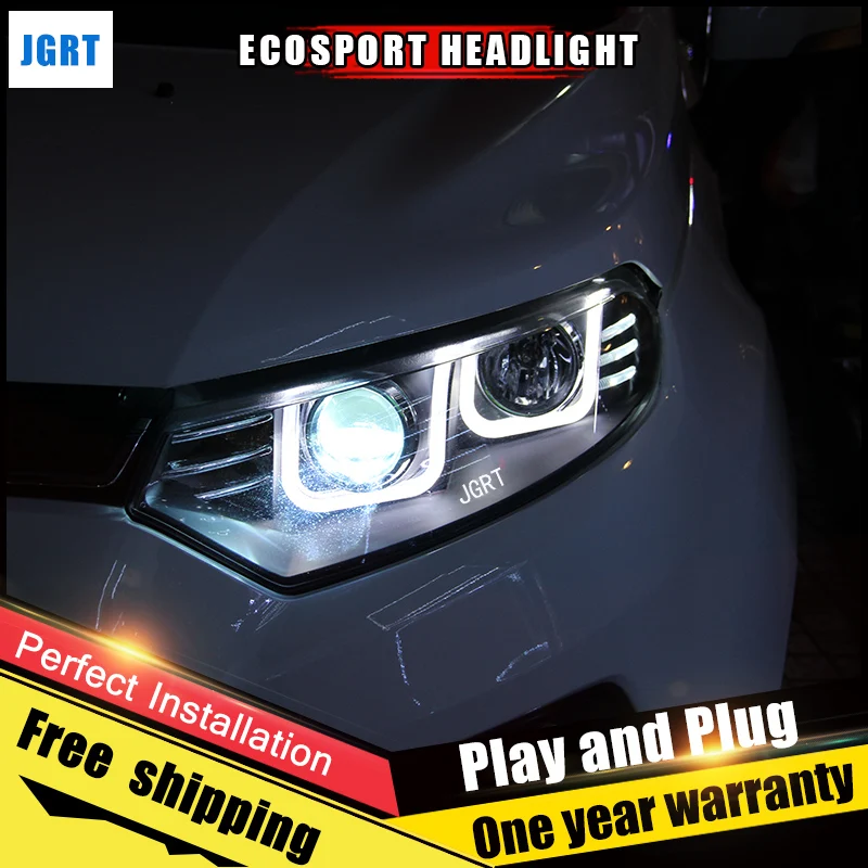 2PCS Car Style LED headlights for Ford Ecosport 2013 for Ecosport head