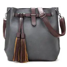 2017 Nouvelles Femmes Messenger Sacs Pu En Cuir de Femmes Sacs À Main Seau Sac Vintage Designer Sac À Bandoulière Dames Gland Bolsas SA041
